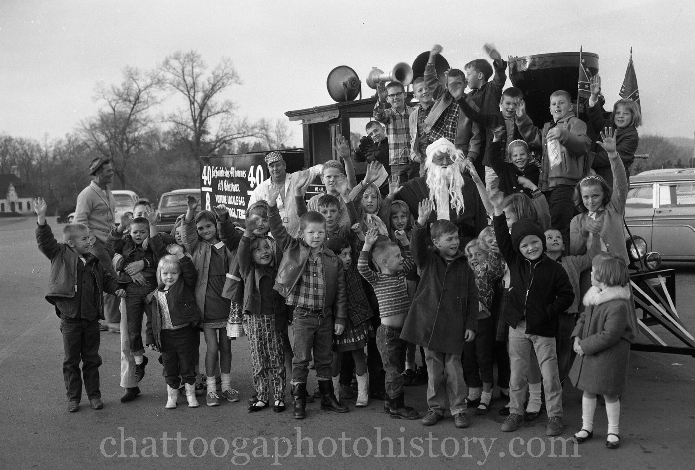 santa and kids