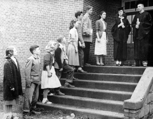 kids at stairs